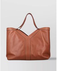 Saint Laurent - Large Leather Y Tote With Bronze Hardware - Lyst