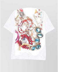 Comme des Garçons - Crew Neck T Shirt Jewellery Print - Lyst