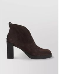Tod's - Suede Lace-Up Ankle Boots - Lyst
