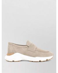 Tod's - Suede Leather Slip-On Sneakers - Lyst