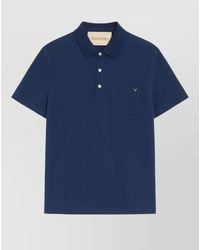 Valentino Garavani - Piqué Cotton Short-Sleeve Polo Shirt - Lyst