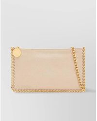 Stella McCartney - Shiny Chain Strap Clutch Bag - Lyst