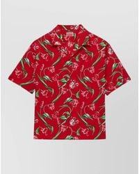 KENZO - Short Sleeves Floral Pattern Casual Top - Lyst