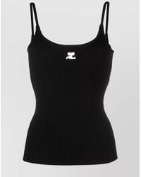 Courreges - Ribbed Knit Slim-Fit Tank Top - Lyst
