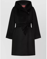 Max Mara - Hooded Wrap Coat Long Length Belt - Lyst