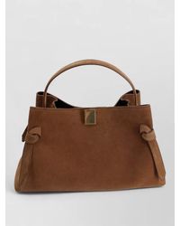 Yuzefi - Gyoza Suede Knot Shoulder Tote Bag - Lyst