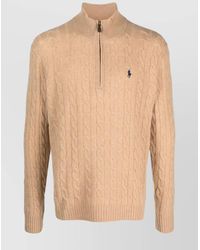 Polo Ralph Lauren - Cashmere Wool Cable-Knit Quarter-Zip Jumper - Lyst