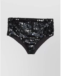 P.A.R.O.S.H. - High-Rise Sequin-Embellished Floral-Appliqué Tailored Shorts - Lyst