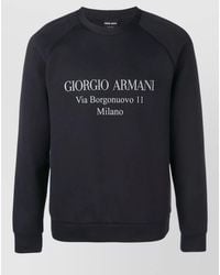 Giorgio Armani - Borgonuovo 11 Cotton Jersey Crew Sweatshirt - Lyst