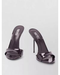 Paris Texas - Lidia Patent Calfskin Open Toe Stiletto Mules - Lyst
