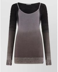 The Attico - Knit Dress With Ribbed Texture And Gradient Design - Lyst