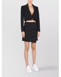 McQueen - Wool Single Breasted Cropped Jacket - Lyst