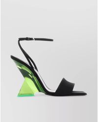 The Attico - Satin Wedge Sandals - Lyst
