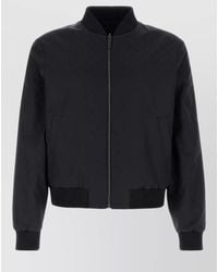Gucci - Gg Reversible Faille Jacket Ribbed Trim - Lyst