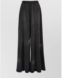 GIUSEPPE DI MORABITO - Crystal Embellished High Rise Wide Leg Trousers - Lyst