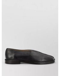 Lemaire - Leather Loafer Slipper Round Toe Piping - Lyst