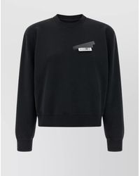 MM6 by Maison Margiela - Cotton Logo-Patch Sweatshirt - Lyst