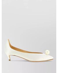 Magda Butrym - Satin Pearl-Embellished Pumps - Lyst