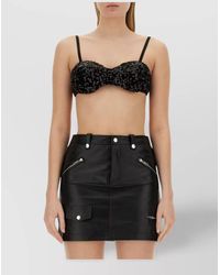 Moschino - Sequined Cropped Top - Lyst