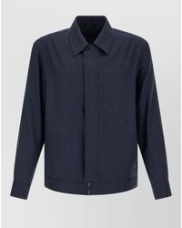 Brioni - Linen Wool Jacket Collared Long Sleeves - Lyst