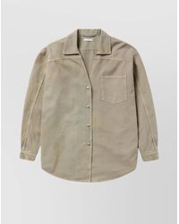 1989 STUDIO - Denim Overshirt With Chest Pocket And Collared Neck - Lyst