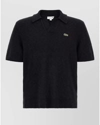 Lacoste - Knitted Bouclé Polo Short Sleeve Shirt - Lyst