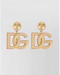 Dolce & Gabbana - Logo-Embellished Clip-On Earrings - Lyst