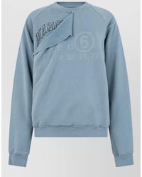 MM6 by Maison Margiela - Cotton Logo-Print Sweatshirt - Lyst