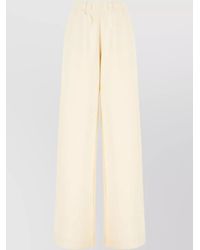 Moncler - Cotton Wide-Leg Trousers - Lyst