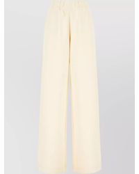 Moncler - Cotton Wide-Leg Trousers - Lyst