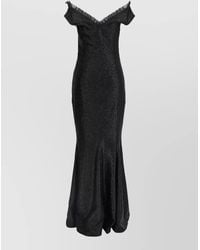 Norma Kamali - Sequined Off-Shoulder Gown - Lyst