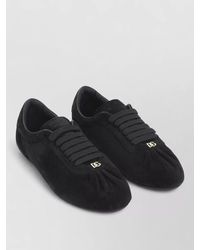 Dolce & Gabbana - Designer Lace Up Suede Low Sneakers - Lyst