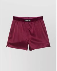 Tom Ford - Silk Satin Boxer Shorts With Ruched Detailing - Lyst