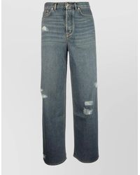 Dior - High Waist Wide Leg Denim Jeans - Lyst