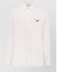 Givenchy - Logo Print Classic Fit Cotton Shirt - Lyst