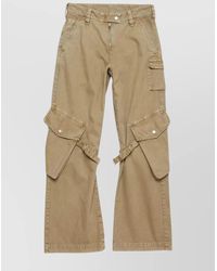 Acne Studios - Wide Leg Denim Cotton Jeans With Cargo Pockets - Lyst