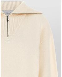Coperni - Cashmere Half-Zip Cropped Sweater - Lyst