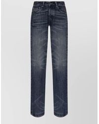 DIESEL - Denim Mid-Rise Straight-Leg Jeans - Lyst