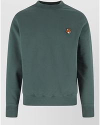 Maison Kitsuné - Sweatshirt Ribbed Cuffs And Structured Hem - Lyst