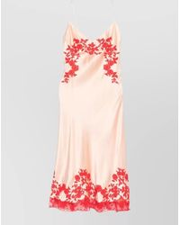 Ermanno Scervino - Embroidered Strappy Midi Dress - Lyst