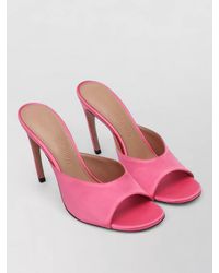 The Attico - Open Toe Stiletto Heel Leather Mules - Lyst