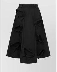 Moschino - Flared Knee Length Skirt With Bow Accents - Lyst