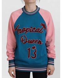 Dolce & Gabbana - Queen Crystal Sequin Crew Neck Sweater - Lyst