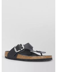 Birkenstock - Leather Flat Sandals Open Toe Buckle - Lyst