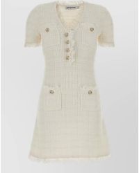 Self-Portrait - Textured Knit Mini Dress - Lyst
