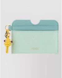 Fendi - Diamonds Leather Card Case Fish Charm - Lyst