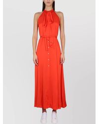 Aspesi - Viscose Belted Mini Dress - Lyst
