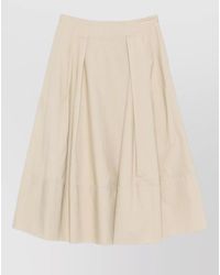 Woolrich - Cotton A Line High Waist Midi Skirt - Lyst