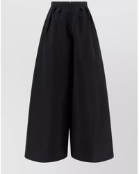 Carolina Herrera - Silk Pleated Wide-Leg Trousers - Lyst