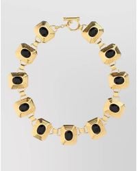 Alessandra Rich - Metal Necklace Adjustable Length Geometric Design - Lyst